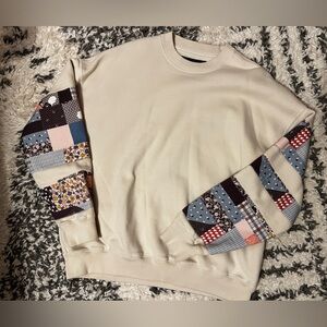Abercrombie patchwork crewneck